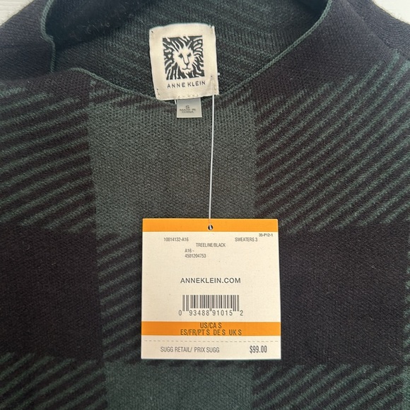 Anne Klein tree line/black sweater - Picture 4 of 4